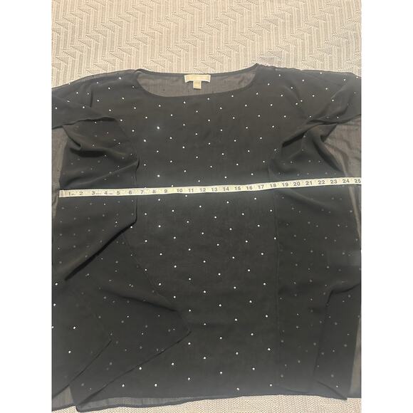 Michael Michael Kors sheer black embellished poncho size L/XL - Picture 6 of 6